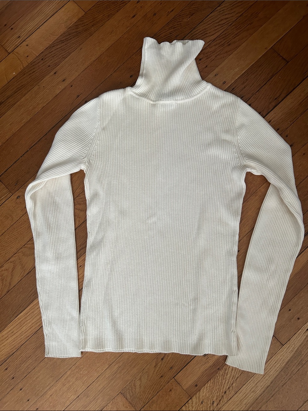 GAP Vintage Women’s Cream Rollover Turtleneck 100% Cotton Size Medium - Picture 5 of 6